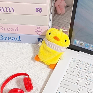 กระเป๋าใส่เหรียญน่ารักตุ๊กตากระต่ายลูกสุนัขพวงกุญแจจี้กระเป๋าเก็บการ์ตูน