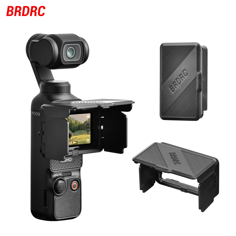 BRDRC Flodable Sunshade Cover สําหรับ DJI Osmo Pocket 4/3 หน้าจอน้ําหนักเบาป้องกัน Hood Anti-Glare Sun Hood อุปกรณ์ยิงกลางแจ้ง