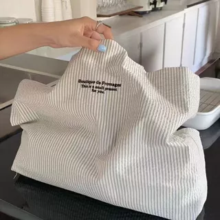 กระเป๋าสะพาย ใหม่ลายลําลองความจุขนาดใหญ่ Totes Simple Commute Lazy Tote Bag