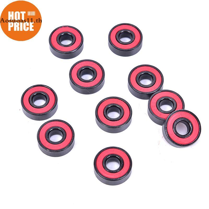 Aosuoas 10 ชิ้น/เซ็ต 608 2RS Bearing Deep Groove Steel Sealed Ball Bearings 608RS 608-2RS TH.
