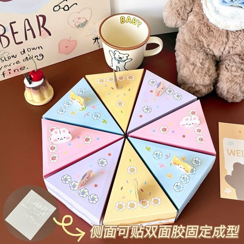 Triangle cake blind box homemade cartoon friends surprise gift creative empty box cut T9XCa8D1gb0516