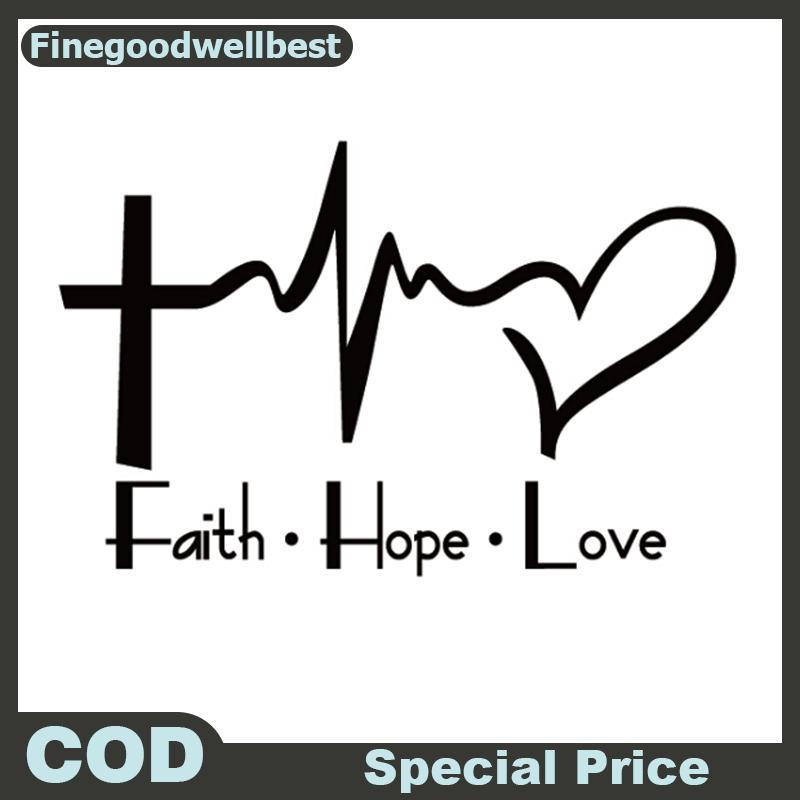 FBTH Faith Hope Love ไวนิลรถ Stier การ์ตูนพระเยซูคริสเตียน Religiou Bible สัญลักษณ์ HOT