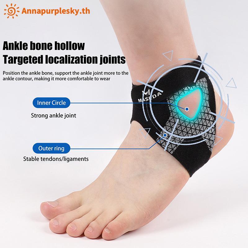 Annapursky Ultra-thin Ankle Brace Strap Compression Support ป้องกันแพลง เส้นเอ็นที่เสถียร TH