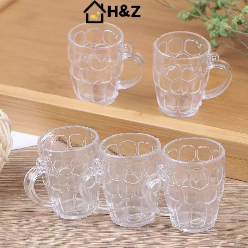 H&Z 5 ชิ้น 1:12 Dollhouse Miniature ถ้วยเบียร์พลาสติก thumbnail 6