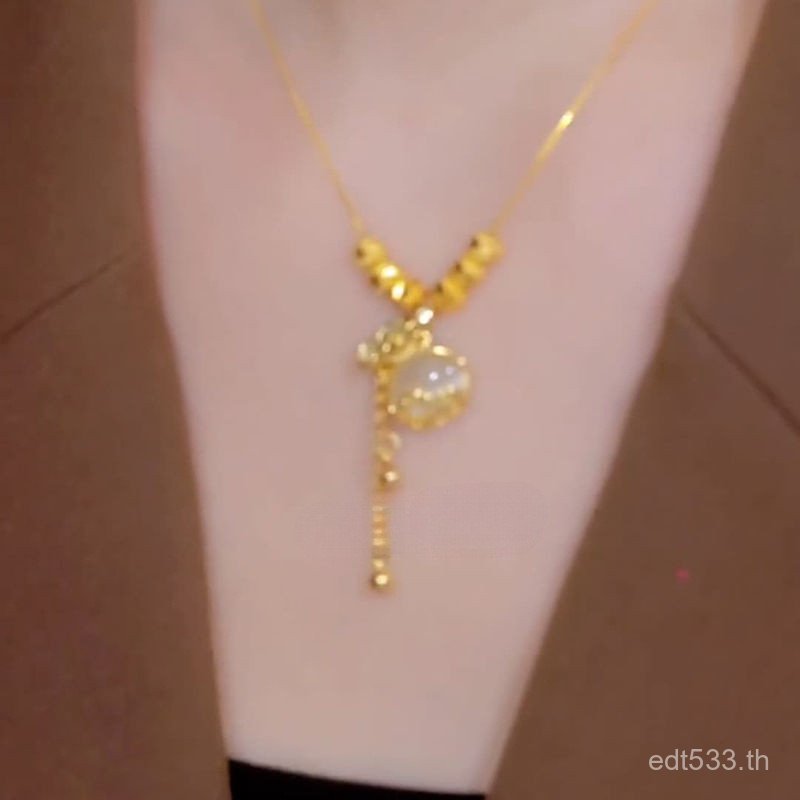 สร้อยคอทรายทองหรูหราสำหรับสุภาพสตรี ออกแบบมาให้มีความสวยงามและทำความสะอาดได้ง่าย wml2