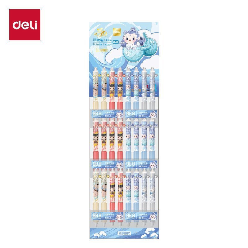 กดแปรงคําถาม Erasable Student Nezha Deli Exam Display Stand ชุดปากกา NZ006 ปากกาเจลนักเรียนปากกาเจล 