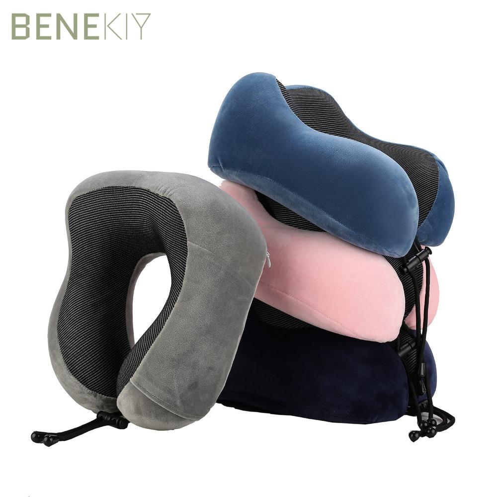 BENEKIY หมอนเดินทาง, 30*25*15 ซม. รองรับคอ U หมอนรูป, styler Travel Essentials ป้องกันคอ EaCervical 