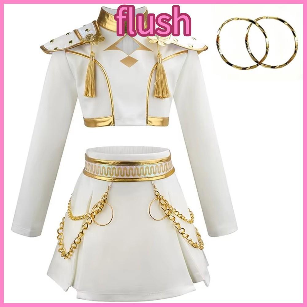 ชุดคอสเพลย์ Demon Hunter จาก K-pop Group Idol Mira และ Rumi Virtual Idol สำหรับหญิง