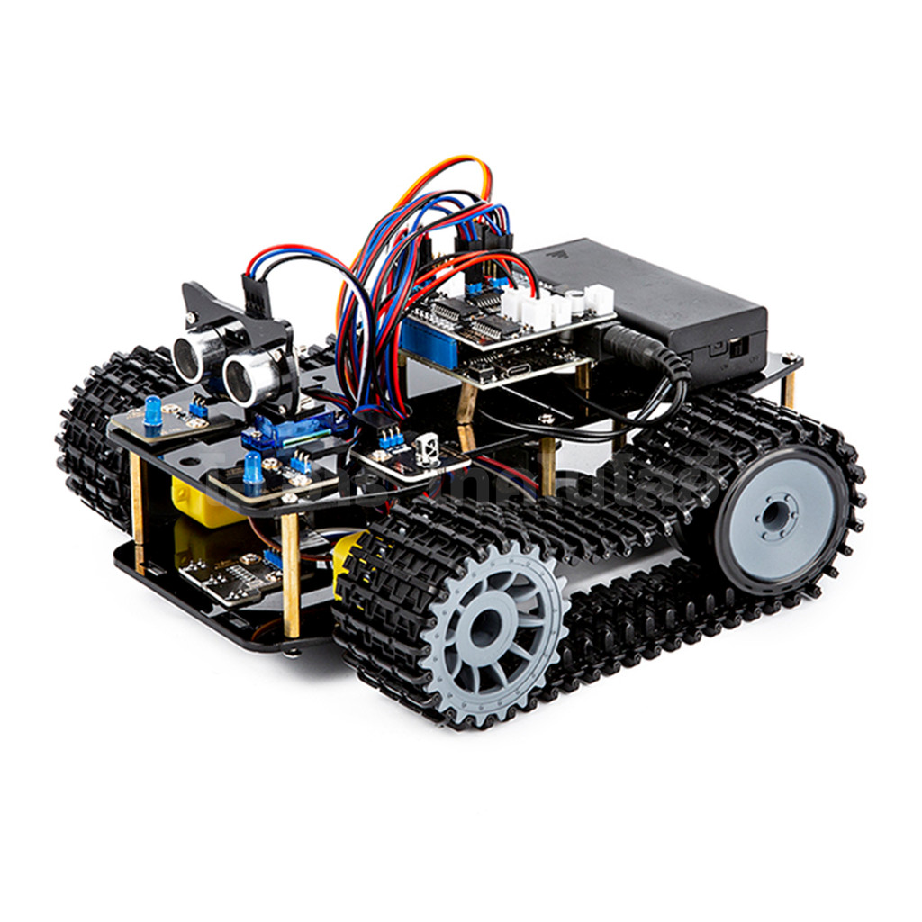 QD001 + QD004 ACEBOTT Smart Robot Tank Car Kit with ESP32 ชุดหุ่นยนต์อัจฉริยะ หุ่นยนต์ล้อรถถัง STEM Programming Tank ... - รูปที่ 2