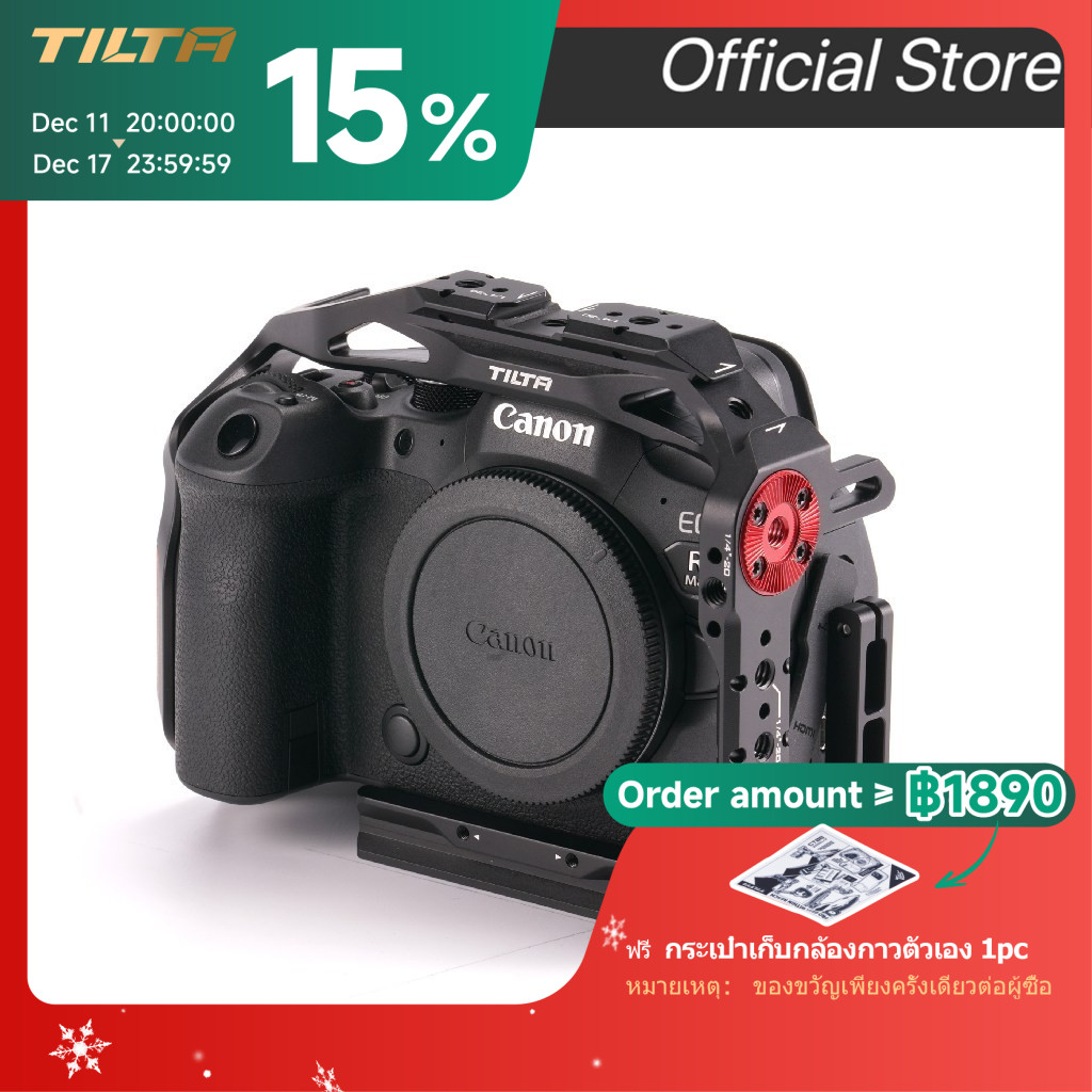 Tilta Canon R6 Mark II R6M2 TA-T45-AB Full camera cage สําหรับ Canon R6 Mark II R6 M2 ครึ่งกล้องกรง 