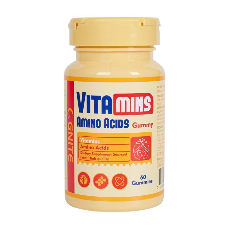 ฮ่องกงไดเร็กเมล์ GNITE ผู้ใหญ่เด็กเยาวชน Multivitamin Amino Acid วิตามินแคลเซียมอาหารเสริม Gummy 120