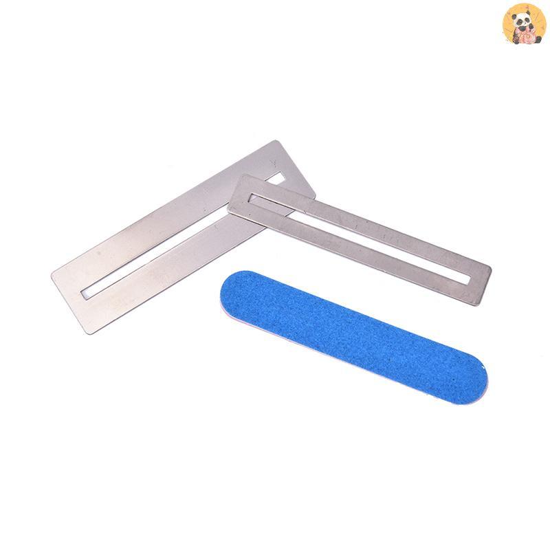 [CO] Guitar fret Repairing Tool Set Stainless Steel Protector shims & Polishing Polish [TH]