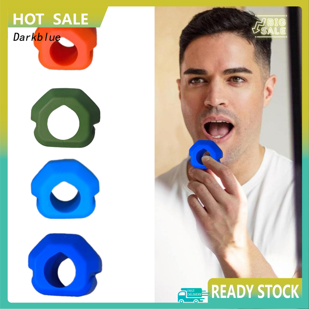 <Darkblue>ซิลิโคนJaw Strengthener Jawline Shaperเครื่องมือแบบพกพาJaw Exerciser BallสําหรับFaceกล้ามเ