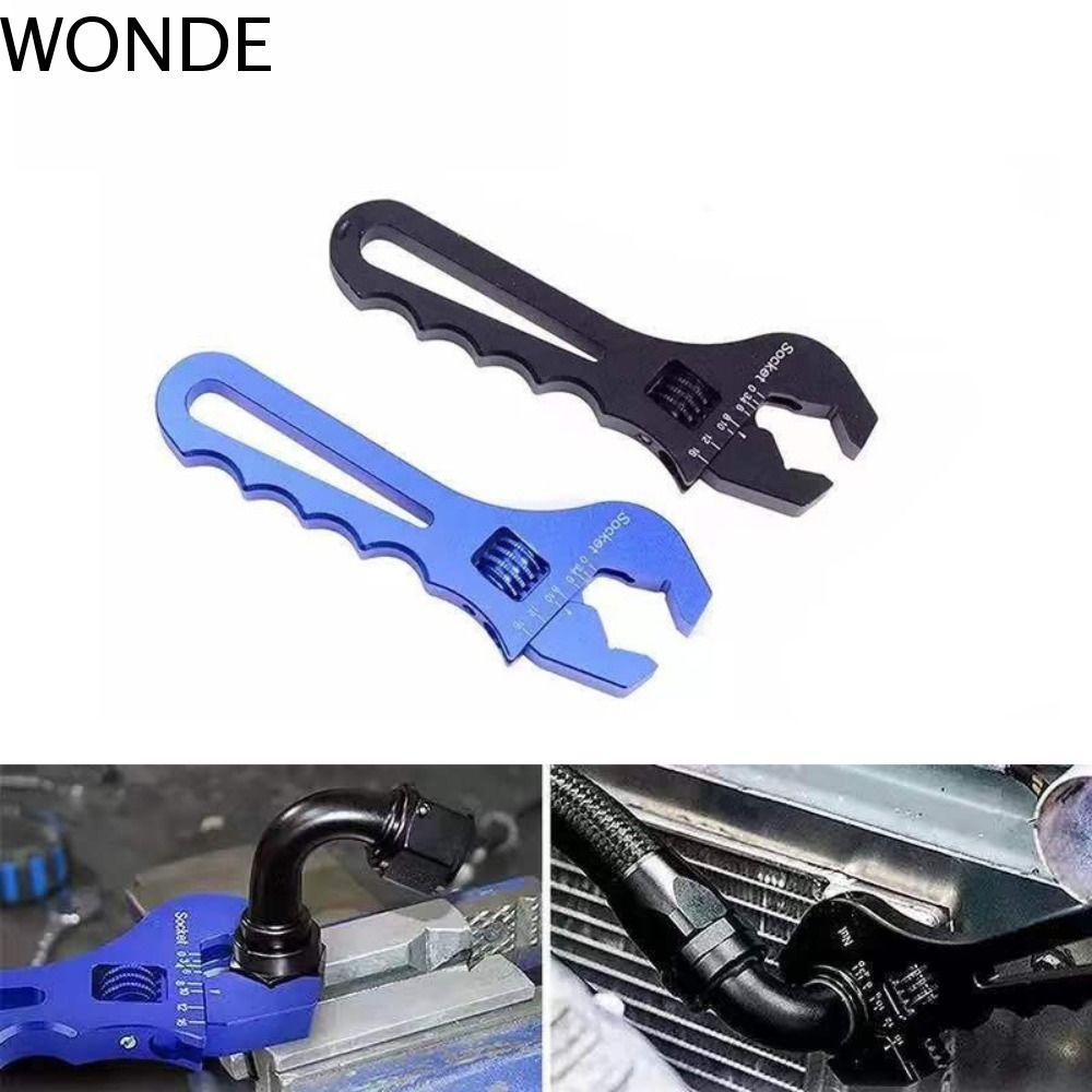 WONDE AN ท่อ FITTING Spanner, อลูมิเนียม 3AN-16AN ปรับประแจ,สวมใส่สีแดง/สีฟ้า/สีดําคู่มือซ่อมเครื่อง