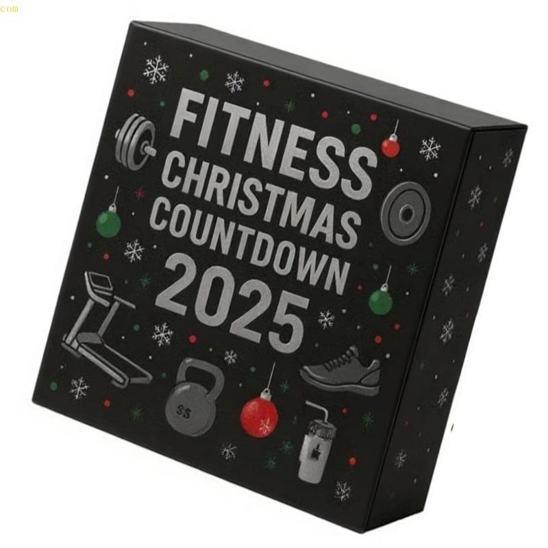 CBY* Christmas Advent Calendar 24 Day Fitness Themed Decorative Storage Solution