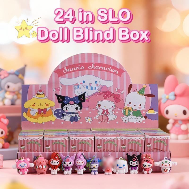 [JBTH] 2026Anime Sanrio Hello Kitty Kuromi พวงกุญแจจี้ตัวเลข Pokemon Pikachu พวงกุญแจกล่องตาบอดของเล่นเด็กคริสต์มาสของขวัญ [JB]