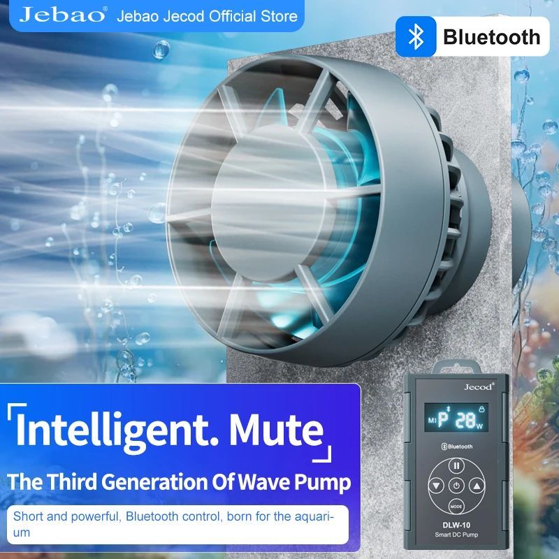 Jebao Jecod 2024 DLW Series Bluetooth Wave Pump สําหรับ Aquarium App Control DC ถังปลาน้ําเค็มอัจฉริ