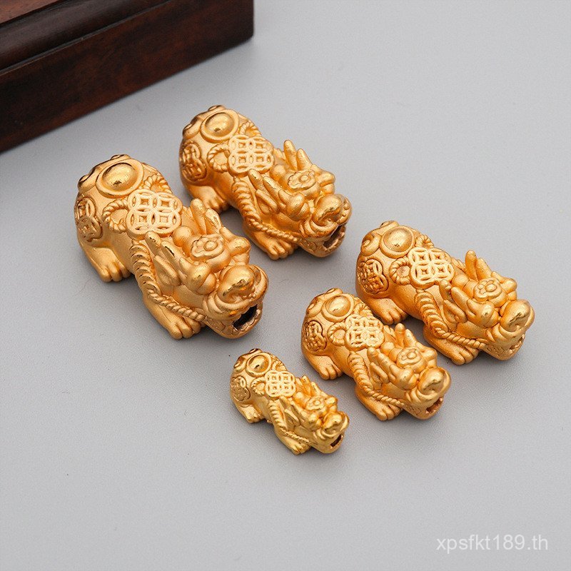 Spacer ลูกปัดอุปกรณ์เสริม 3DS999 Pixiu เงินอุปกรณ์เสริม Nafu Gold-Plated DIY ทอเงินบริสุทธิ์เงิน-For