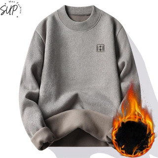 สงกรานต์ Songkran  M-5XL Mens Winter Fleece Hooded Jacket สไ…