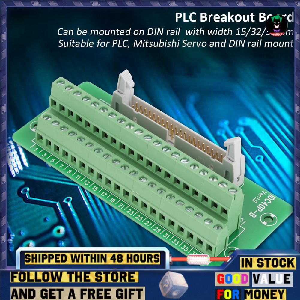 Sinhopsa Sinhopsa IDC40P 40Pin ชายหัว Board Terminal Block Connector อินเทอร์เฟซ PLC พร้อมวงเล็บเหมาะสำหรับ