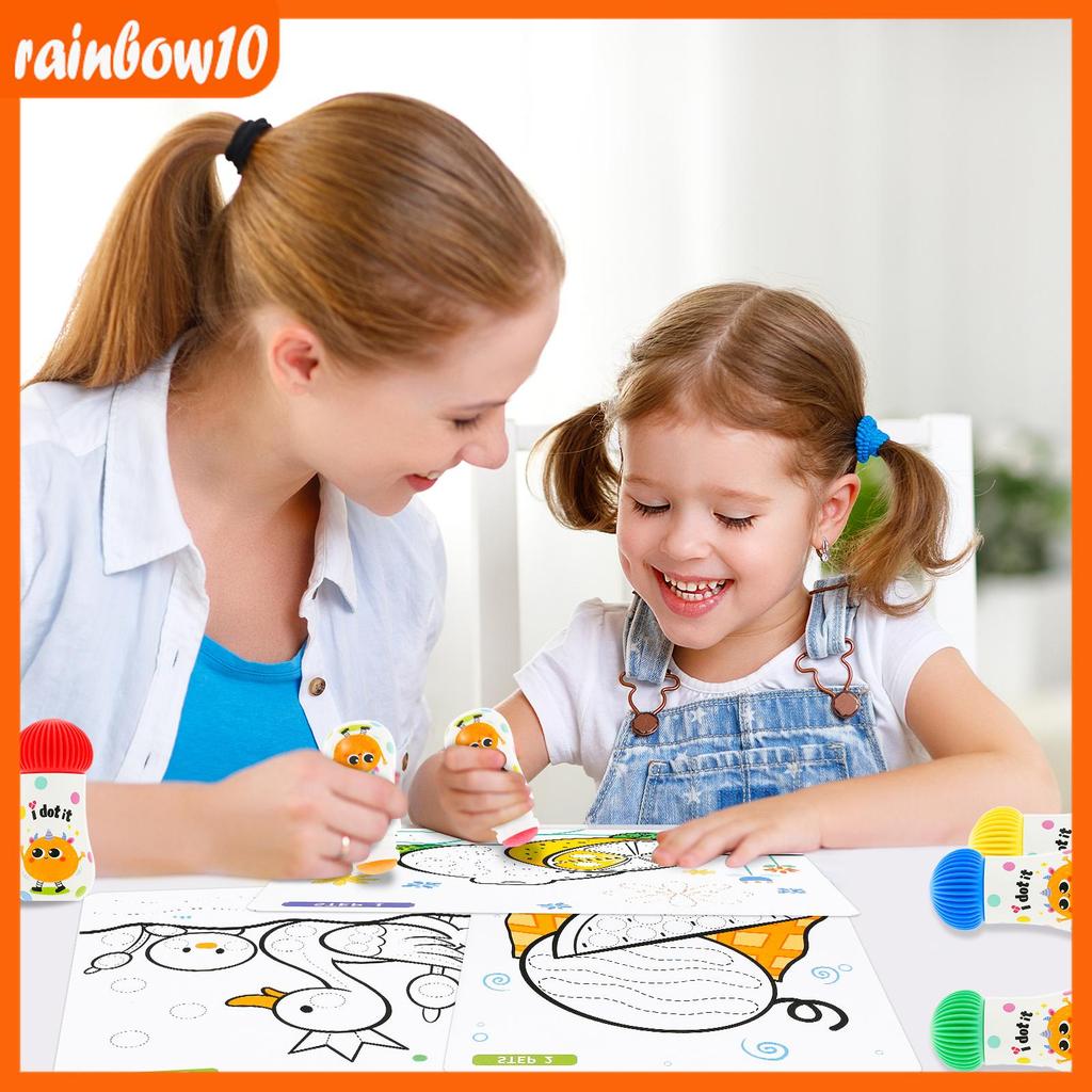 Kid Dot Marker Set Washable Dot Paint Marker 12 สีเด็กวัยหัดเดิน Dot Art Supplies Kit Bingo Markers 