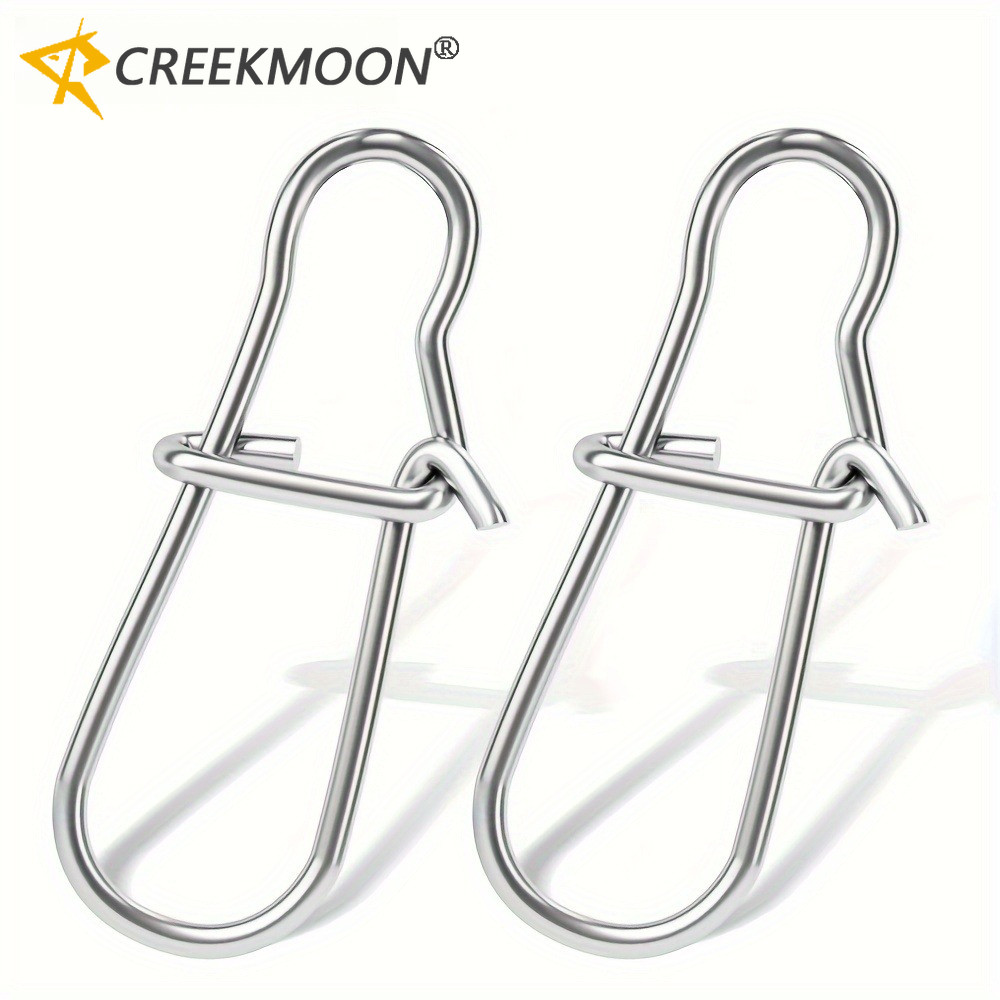 เหล็กกล้าไร้สนิมสแตนเลสสตีล 304 Snap Pin สำหรับตกปลา พร้อมสวิงเวลล์และคอนเนคเตอร์ จำนวน 100 พีซ