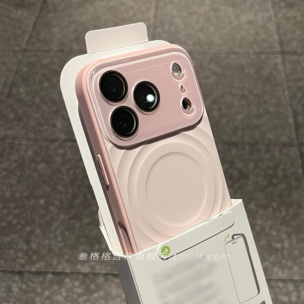 Liquid Boyangแม่เหล็กซิลิโคนขนาดใหญ่หน้าต่างเคสโทรศัพท์สําหรับiPhone17 16 15 Pro Maxกันกระแทกกล้องป้องกันDrop-proof Hardปกหลัง