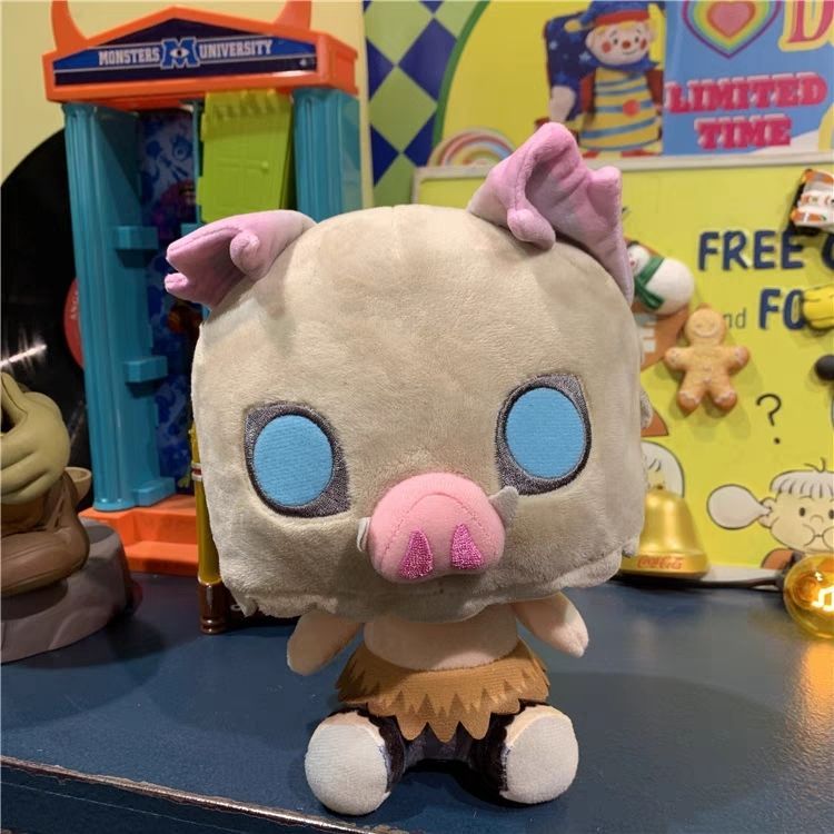 Demon Slayer รุ่น Q ตุ๊กตาตุ๊กตาตุ๊กตาตุ๊กตา Nezuko Inosuke Tanjiro ตุ๊กตาหัวใหญ่ zy251215