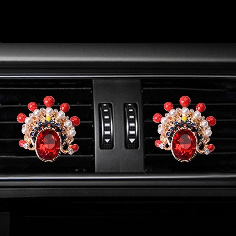 Peking Opera Facebook Air Outlet คลิปน้ํามันหอมระเหยรถ Madan Creative Retro รถน้ําหอมคลิปรถตกแต่งภาย