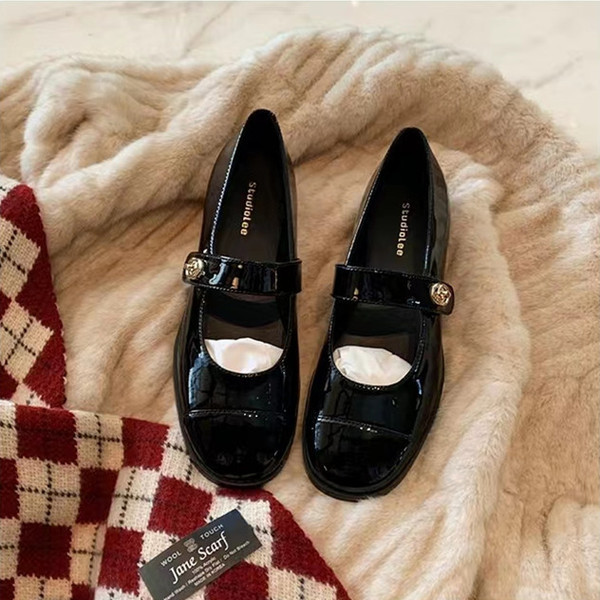 รองเท้า marry jane marry jane shoes mary jane shoes Grape Mom studiolee คลาสสิกเข้าได้กับทุกชุดหัวกล