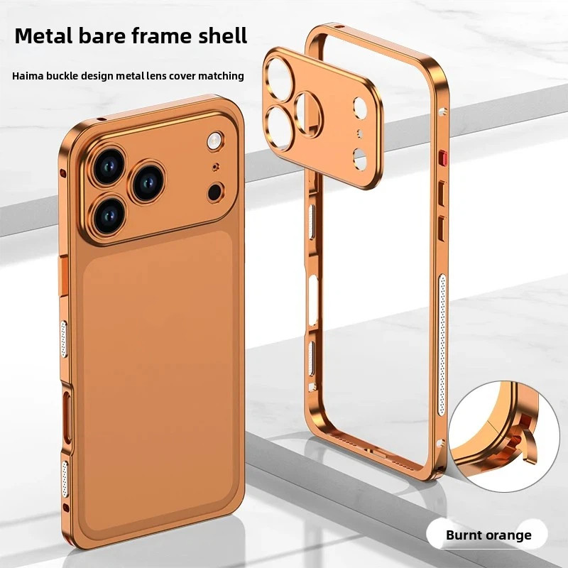 กันชนโลหะกรอบกันกระแทกพร้อมเลนส์สําหรับiPhone 17 Air 17 Pro Max + ฝาครอบโลหะเดิมสําหรับiPhone17 17Pro Max 17Air ราคา ถูกที่สุด ดีลบีเคเค แกลเลอรีภาพที่ 5