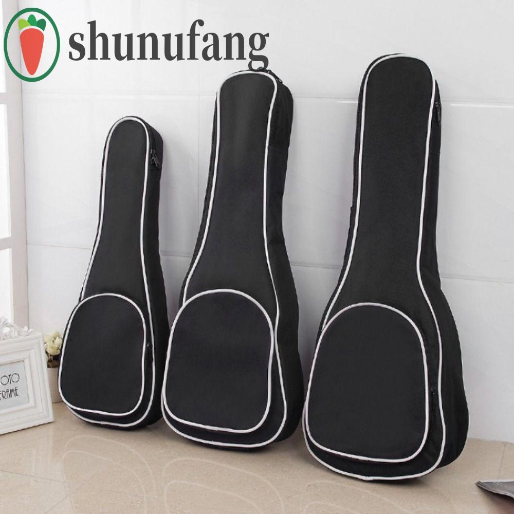 UNUF หนา Ukulele กระเป๋าสําหรับของขวัญดนตรีผ้าฝ้ายทนทานกระเป๋าสะพายกระเป๋าถือกระเป๋าเป้สะพายหลัง Min