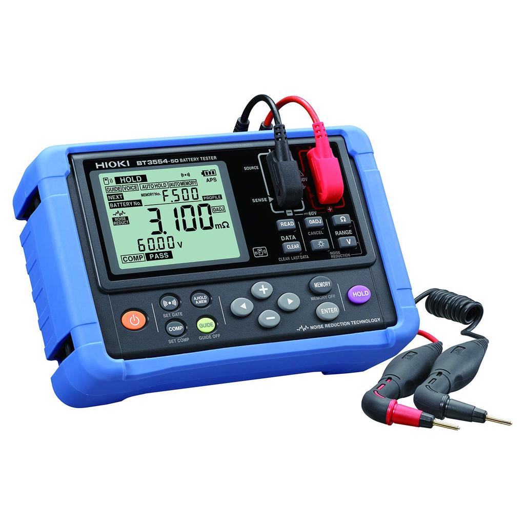 HIOKI Battery Tester BT3554-52 with Pin-type Lead L2020 included. Wireless communication (only when 