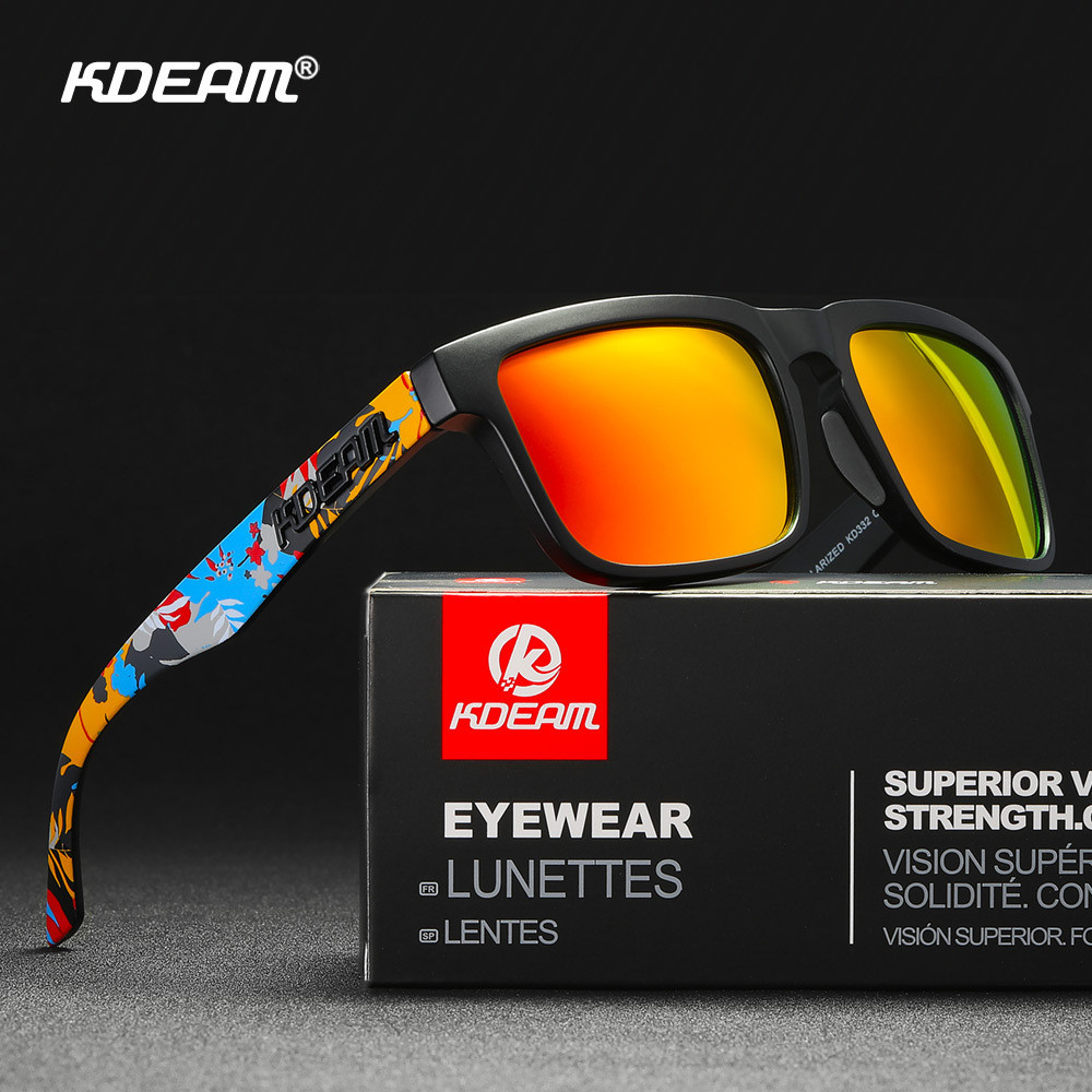 Popular~KDEAM Classic Polarized Sunglasses Ultra-light driving glasses for men and women Colorful Tr