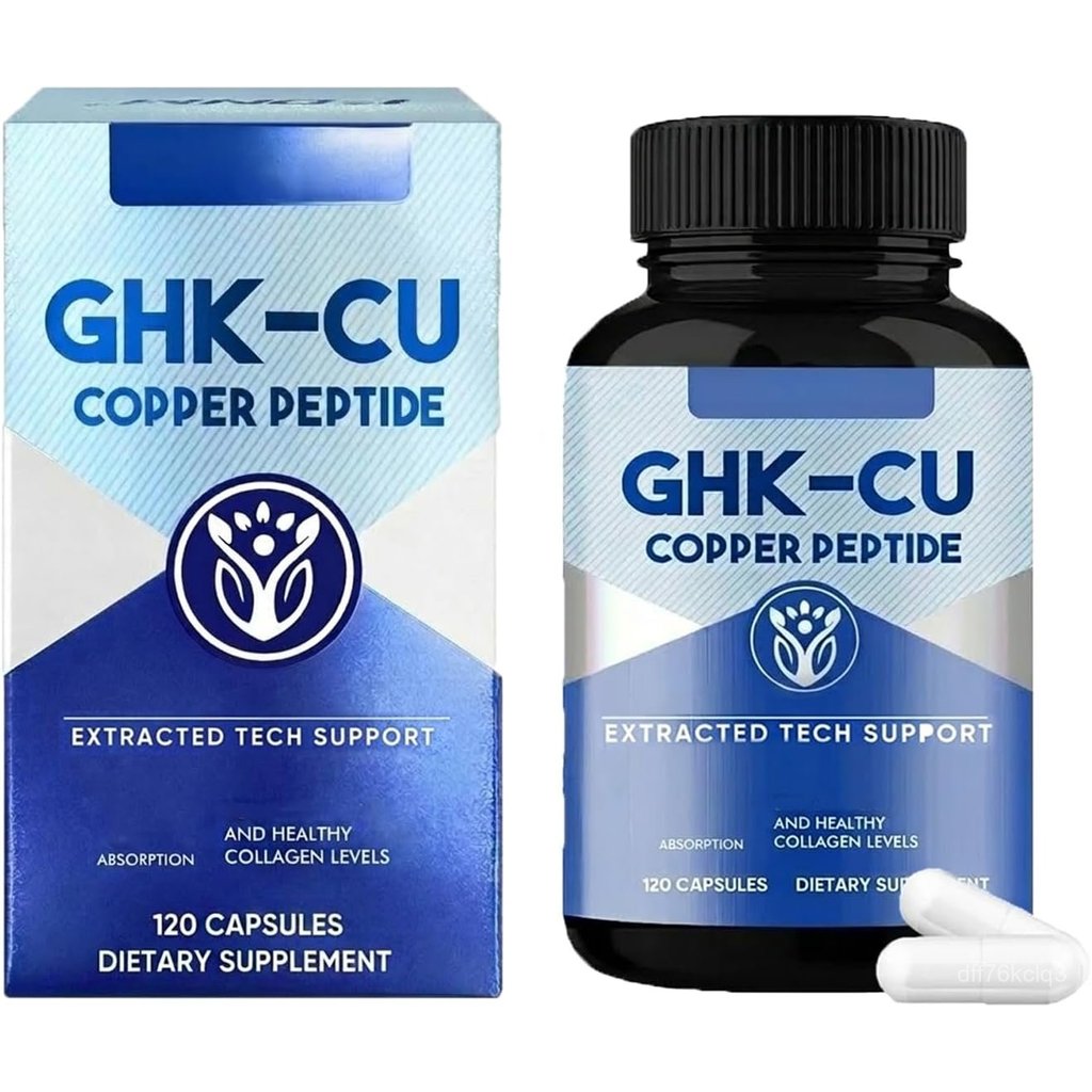 GHK - Cu Kupfer - Komplex Kapseln, Hochwertiges GHK - Cu อาหารเสริม, 120 Vegane Kapseln, Unterstützt