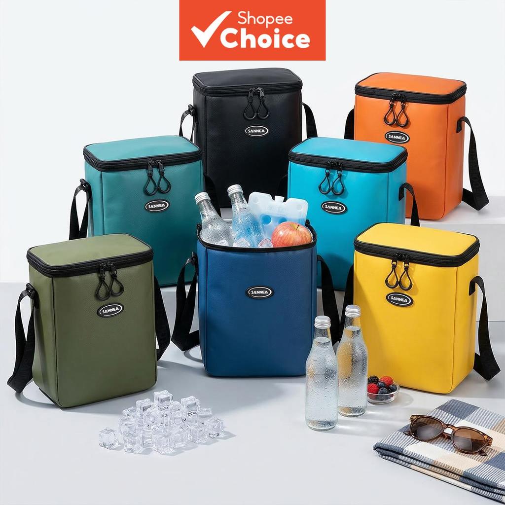 Insulated Cooler กระเป๋า 7L ไหล่และ Crossbody แบบพกพาปิคนิคถุงน้ําแข็งขนาดใหญ่ความจุกล่องอาหารกลางวัน Tote สําหรับทํางานสําหรับ Home Kitchen Storage Organizer
