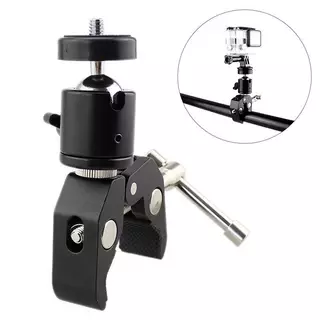 [GOOY] คลิปหนีบสกรู 1 ชุด 1/4 CNC Metal Super Clamp พร้อม 360° Mini Ball Head Qui Release Clamp Braet ขาตั้งกล้องสําหรับกล้อง DSLR TH