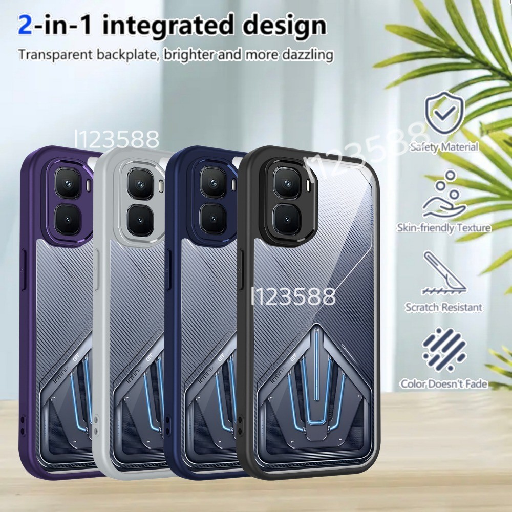 Caing สําหรับ Infinix GT50Pro 5G กรณี Hybrid ทนทาน Hard Protection TPU กันชนคริสตัลใสเกราะปกหลังสําหรับ Infinix GT 50 Pro GT50Pro 5G 2026