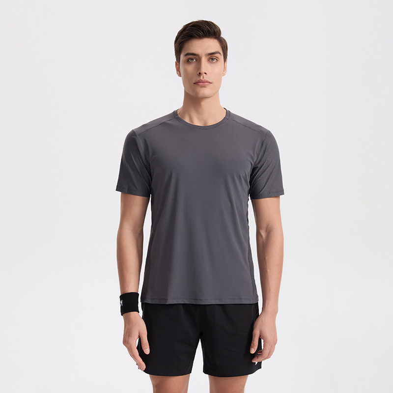 Ice Sense Thin Style Loose Casual Sports Short-Sleeved t-Shirt Cool Sense Breathable Quick @
