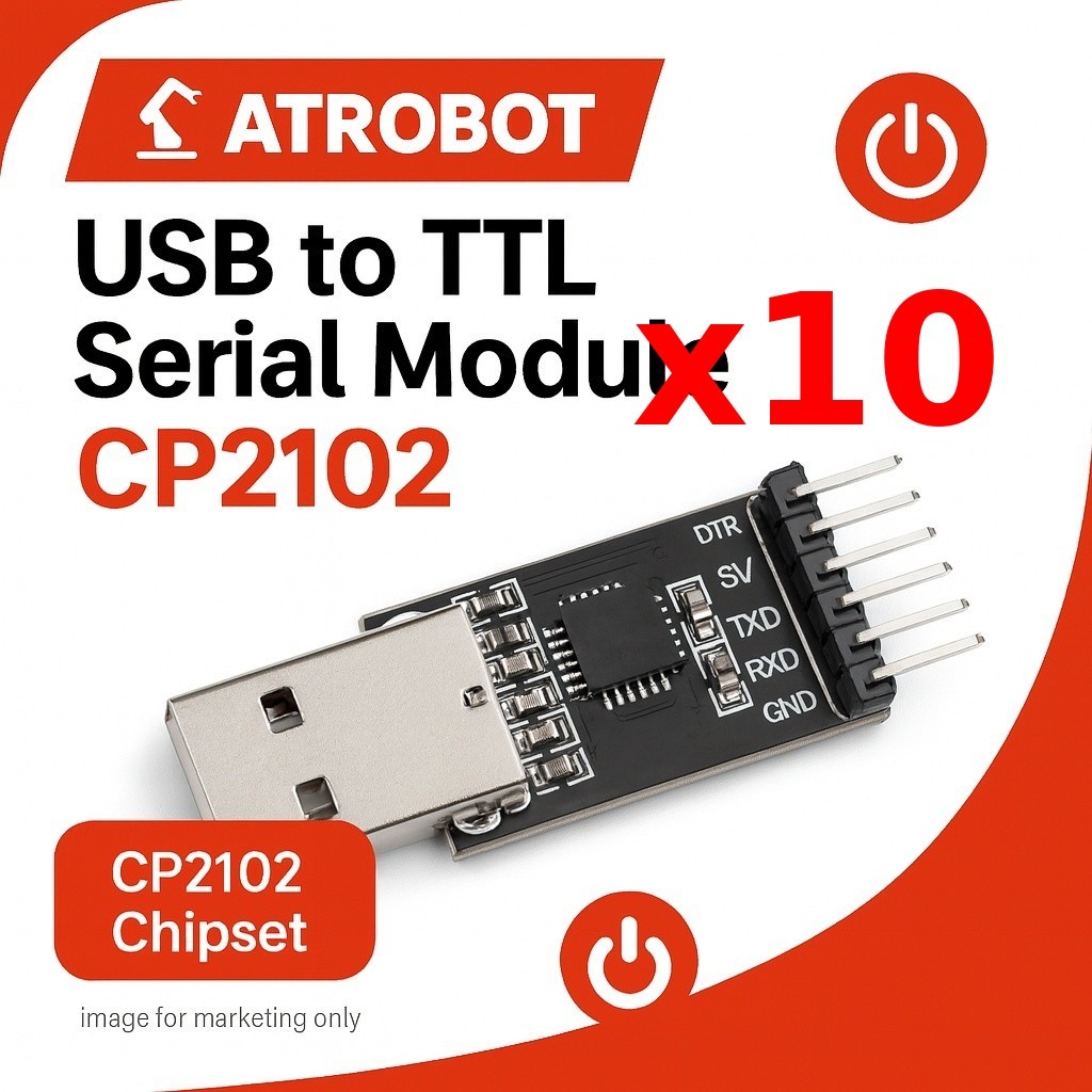 CP2102 USB to TTL โมดูลแปลง Serial 3.3V/5V พอร์ตคร
