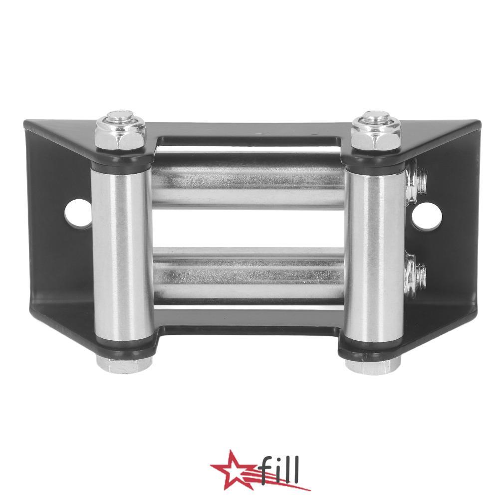 FILL Winch Roller Fairlead, Universal Mount High Strength Steel Roller Fairlead, ทนทาน Nut Disassembly 4500LB 4 Way Roller Fairlead ATV Winch