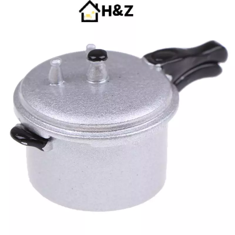 HZ หม้อความดัน อุปกรณ์ทำอาหาร สำหรับบ้านตุ๊กตา 1 12 Scale