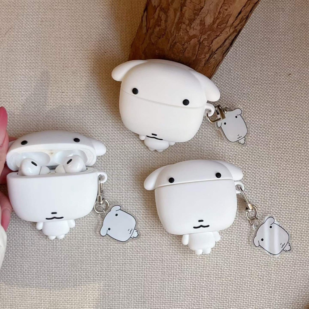ความคิดสร้างสรรค์ น่ารัก Ganadi เคสหูฟังสําหรับ AirPods 3 / 4 AirPods Pro / Pro2 / Pro3 พร้อมจี้น่ารักติด Anti-fall Hard PC วัสดุปลอกฝาครอบป้องกัน