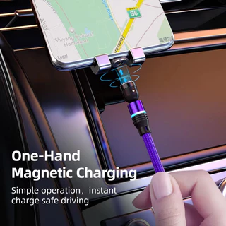 3A Fast Charging Rotatable Magnetic Charging Cable Type C Micro USB Data Cable For iPhone Xiaomi Oneplus Oppo Realme 540