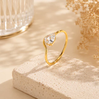 Vnox แหวนแต่งงานและแหวนหมั้นสแตนเลสสําหรับผู้หญิง, คอลเลกชันเจ้าสาว Cubic Zirconia ที่เป็นประกาย, เครื่องประดับสัญญาสารก
