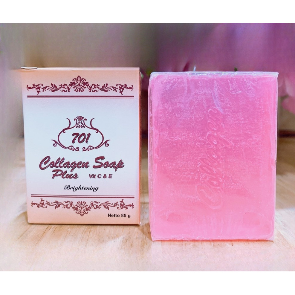 สบู่คอลลาเจน 701 Cllagen Plus Vit E S สบู่ทำความสะอาดหน้า ขนาด 85g
