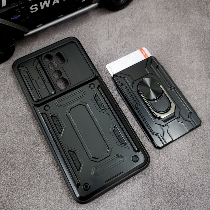 Xiaomi Redmi Note 8 Pro - CardX Flip Lens Card Ring Armor Case