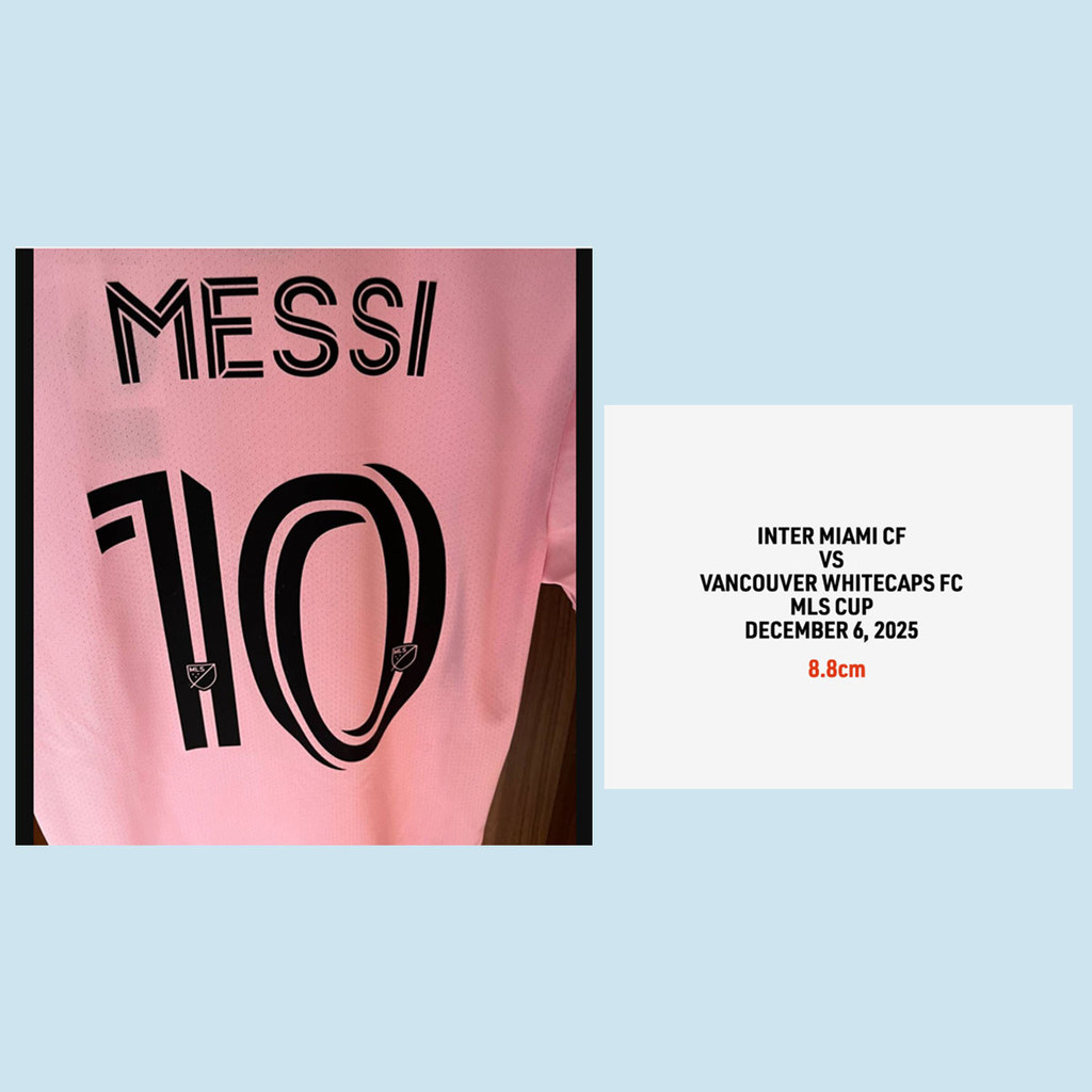 2025 MLS CUP FINAL MATCH DETAILS Patch 10 MESSI 9 SUAREZ 7 DE PAUL SERGIO JORDI ALABA Nameset การพิม