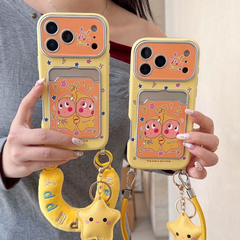 Kitty Window Card Bag Baby Cat เหมาะสําหรับ iPhone 17ProMax Skin เชือกแขวนเคสโทรศัพท์ Apple 16/15/14/13
