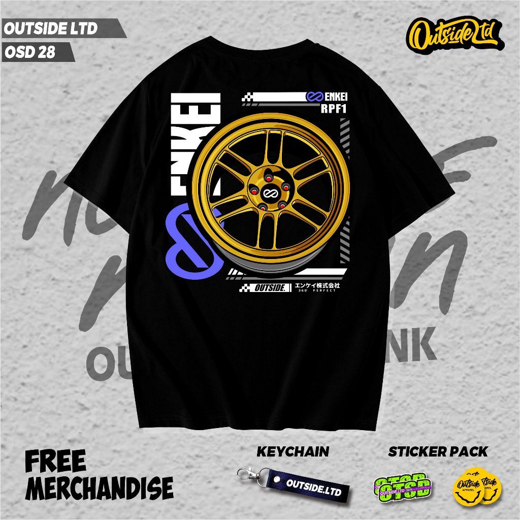 เสื้อยืด Rims Enkei Rpf 1 Outside Ltd T Shirt Racing Rims